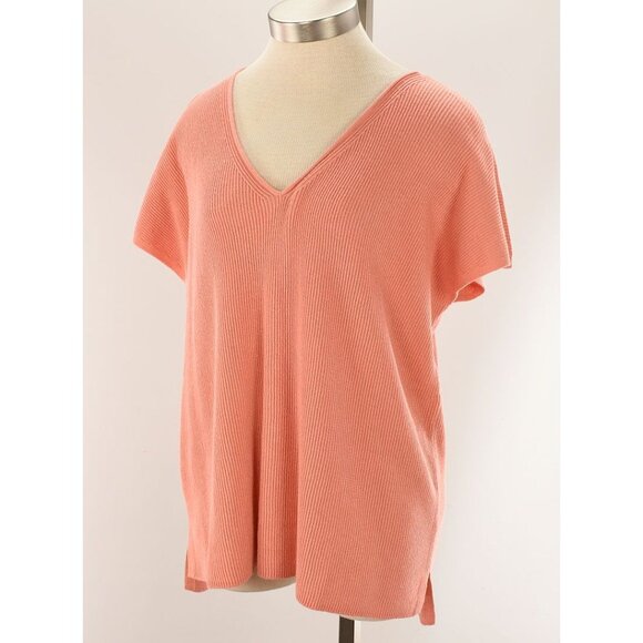 J.Jill Wearever Coralstone Textured V-Neck Sweater Open Cardigan Set XL - Picture 2 of 3